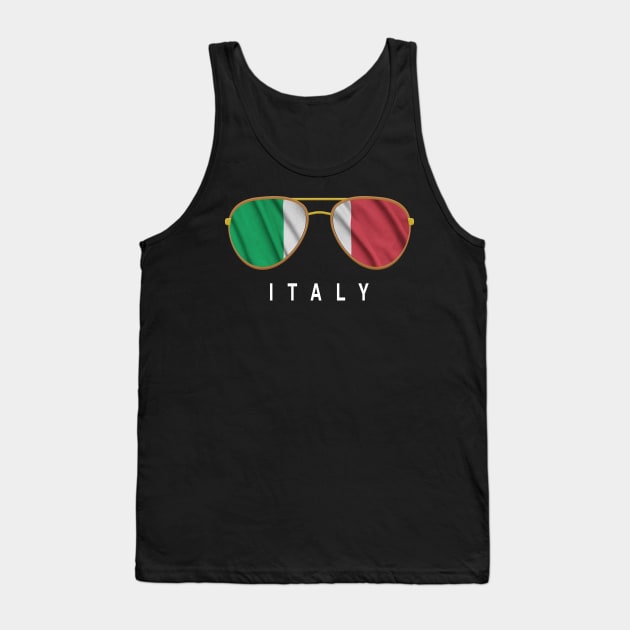 Italy Sunglasses, Italy Flag, Italy gift , Italian Tank Top by JayD World